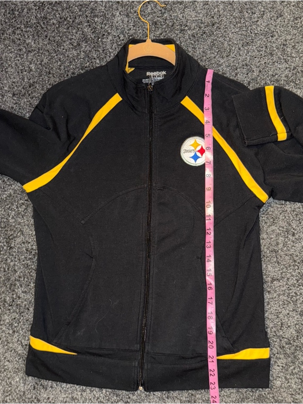 Reebok Black Jacket with Yellow Trim - Picture 7 of 7